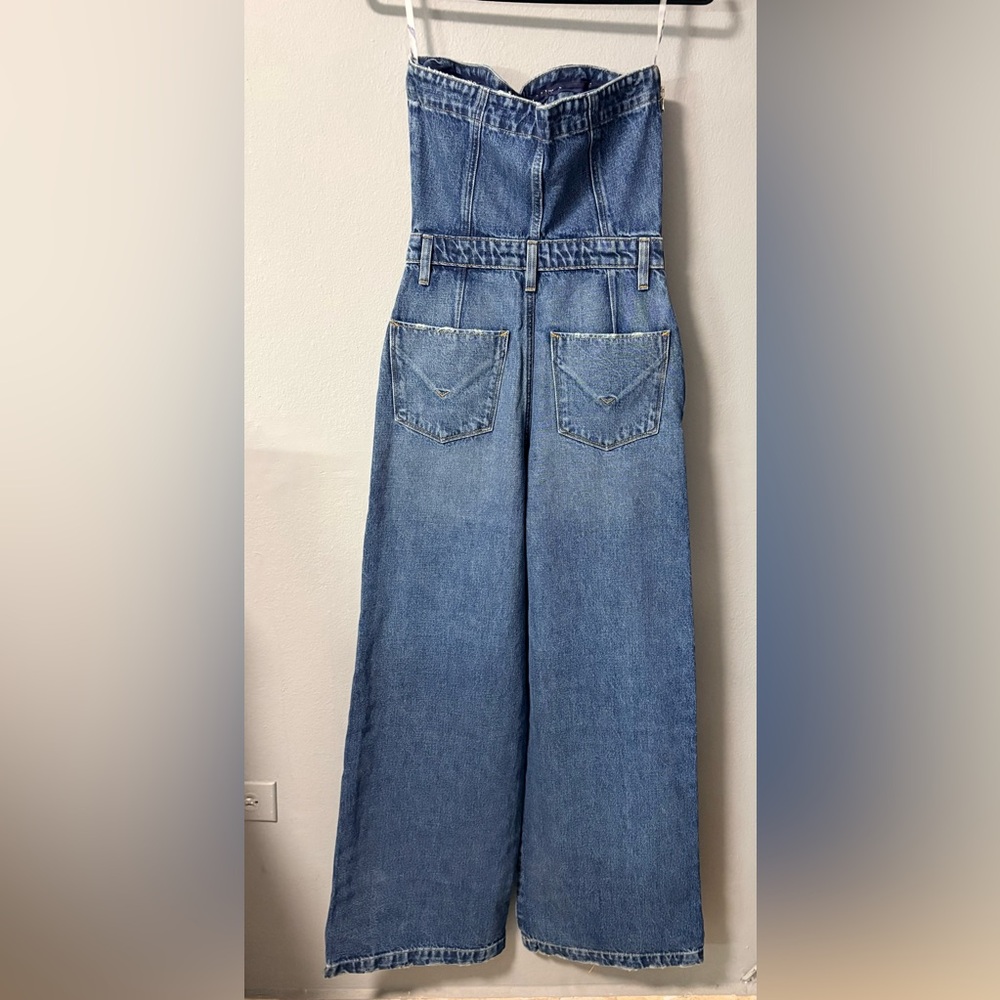 NWT Hudson The Creator Sweetheart Denim Wide Leg Jumpsuit in Stone Blue. Size 25 - Picture 11 of 15